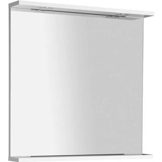 👉 Badkamerspiegel wit vierkant wand korin Sapho 70x70x12 cm Incl. Planchet en LED Verlichting 8590913858802