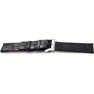 👉 Horlogeband I145 Croco Zwart 24x24 mm