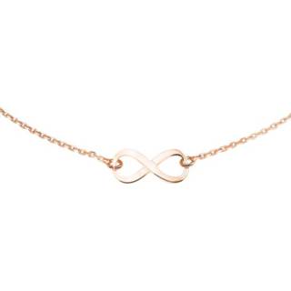 👉 Hals ketting zilver dame active rosgoudkleurig Roségoudkleurig Collier van met Infinity Hanger