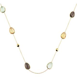 👉 Hals ketting active dame Geelgouden Anker Collier met Edelstenen Mix