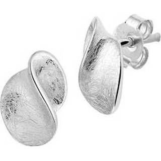 👉 Oorknop zilver active Gescratchte Rondgolvende Oorknoppen van