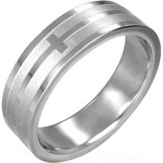 Kruis graveer ring / 316 L stainless steel ring SKU3237