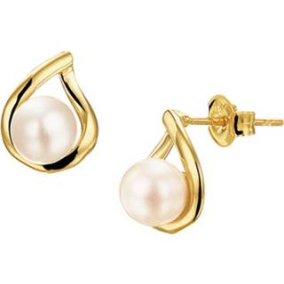 👉 Oorknop active witte Opengewerkte Druppelvormige Oorknoppen met Zoetwaterparel