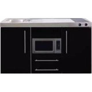 👉 Koelkast zwart MPM 150 metalic met en magnetron RAI-957