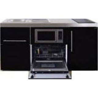 👉 Koelkast zwart MPGSM 160 metallic met koelkast, vaatwasser en magnetron RAI-983