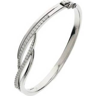 👉 Scharnier zilver dame active Slavenarmband van met Zirkonia?s