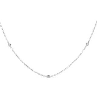 👉 Hals ketting diamanten witgouden active dame Anker Collier met 0.13 ct