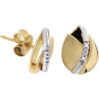 👉 Oorknop diamant witgouden active Oorknoppen met Gebogen 0.030 ct Strook
