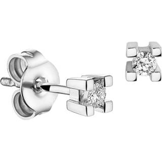 👉 Oorknop diamant witgoud active 0.05 ct met Robuuste Pootjes van