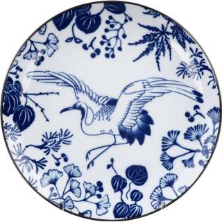 👉 Bord blauw wit Blauw/Wit Crane - Flora Japonica 16 x 2cm 8719323525412