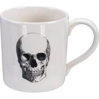 👉 Zwart witte Zwart/Witte mok - Skull design 9 x 9,3cm 400ml 8719323527997