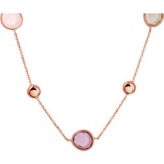 👉 Hals ketting active dame paarse Roségouden Collier met Amethist Edelstenen