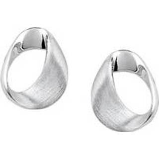 👉 Oorknop zilver active Ronde Oorknoppen van Gepolijst en Mat met Uitsparing