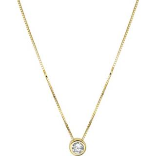 👉 Hals ketting geelgoud active Venetiaans Collier van Gepolijst met Ronde Infinity Hanger