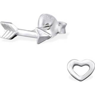 👉 Oorsteker zilver active dame Pijl met Hart Oorstekers van 8718868654496