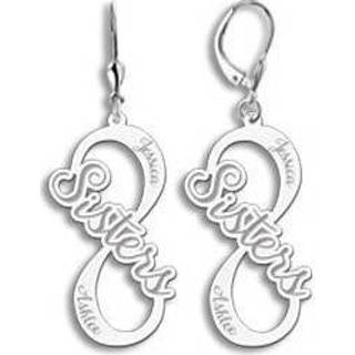 👉 Oorbel zilver active Names4ever Infinity Naam oorbellen van