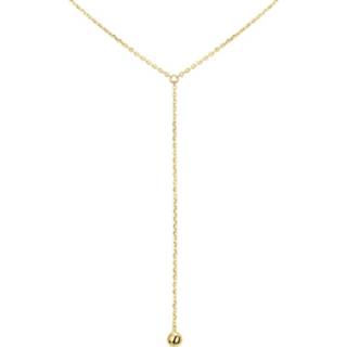 👉 Hals ketting active Geelgouden Anker Collier met Bolvormige Hanger