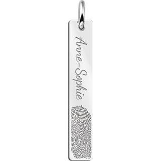 👉 Kettinghanger Names4ever Verticale Bar Ketting Hanger met Vingerafdruk en Tekstgravure