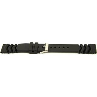 👉 Horlogeband XF11 Plastic/PVC 362 Zwart 18 mm
