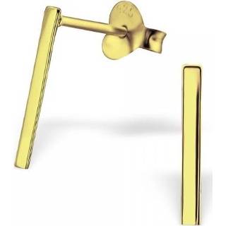 👉 Oorbel active dame Vergulde T-Bar Oorbellen