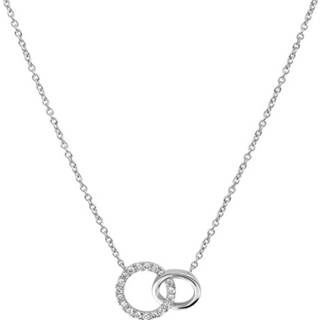 👉 Hals ketting diamanten witgoud active dame Anker Collier van met Dubbele Cirkel Hanger en 0.07 ct