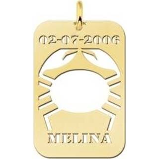 👉 Hanger goud active Names4ever Kreeft Horoscoop in GHS040