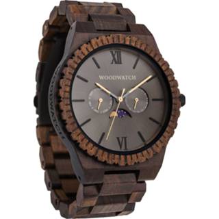 👉 Horloge houten hout saffier gecoat spatwaterdicht mannen bruin Lunar Eclipse 642968248072