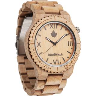 👉 Horloge houten hout saffier gecoat spatwaterdicht bruin Wootch Maple 642968247761