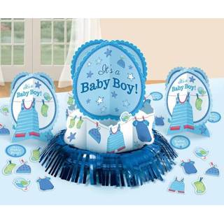 👉 Babyshower karton jongens blauw baby's Amscan tafeldecoratie jongen 23 delig 8719817501304