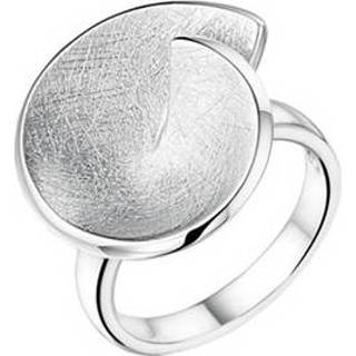 👉 Dames Ring van Zilver met Gescratcht Spiraal Kopstuk