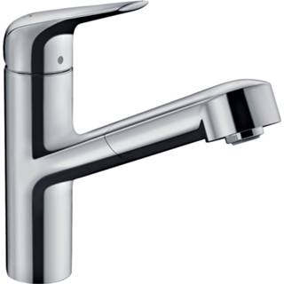 👉 Keukenkraan chroom Hansgrohe M42 met 120° draaibare en uittrekbare uitloop 71829000 4059625098417