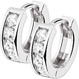 👉 Robuuste Glinsterende Zirkonia Klapcreolen van Gepolijst Zilver