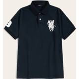 👉 Poloshirt marine katoen mannen Casual Dieren Poloshirts voor heren Voorpand met Knoopjes