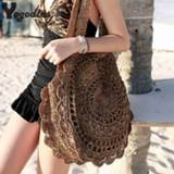 👉 Bohemian Straw Bags for Women Circle Beach Handbags Summer Rattan Shoulder Bags Handmade Knitted Travel Big Totes Bag 2019 New