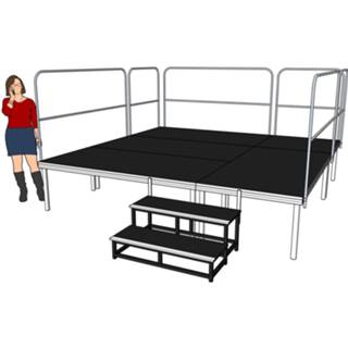 👉 Trap active Compleet podium - 3x3 meter hoogte 60cm incl. en balustrade 3578220606731