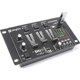 Mengpaneel zwart active SkyTec STM-3020 4-Kanaals met USB MP3 - 8715693248401