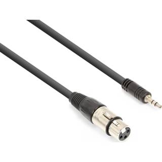 👉 Audiokabel active Vonyx XLR (v) naar 3.5mm stereo jack - 0.5 meter 8715693297959