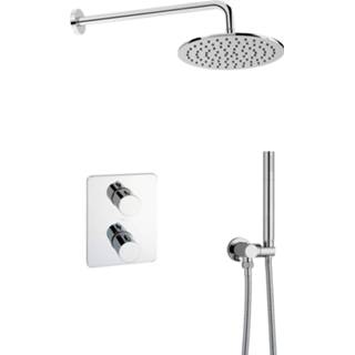 👉 Chroom tweegreeps cartouche keramisch active Ben Lavion 250 Inbouw Regendoucheset 8714175949690