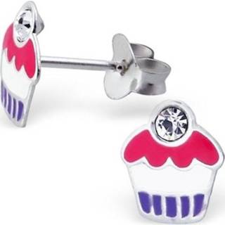 Oorbel kristal active Oorbellen Cupcake, met als kers