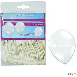 👉 Ballon witte active Mooie metallic latex ballonnen 40st 8712364643329