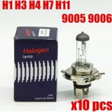 👉 Hoofdlamp 10 pcs quartz glass auto halogen bulb H4 H7 H11 9005 9006 H1 H3 car headlight 55w 4300k lamp