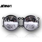 👉 Lens wit geel Sanvi 2 pcs 30W 6000K/3000K Bi LED Fog 12V Light With White/ Yellow beam Dual Color