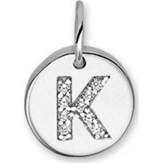 👉 Bedel zilver active Letter K Hanger van met Zirkonia?s