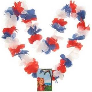 👉 Bloemenslinger rood wit blauwe active Rood-wit-blauwe Hawaiiaanse 8713647870326