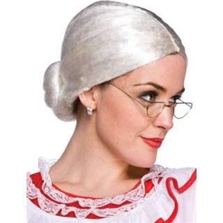 Pruik active senioren Mooie oma Claus met knotje 5055294881755