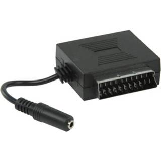 👉 Scart adapter zwart active met Stereo 3.5mm contra plug 5412810280391
