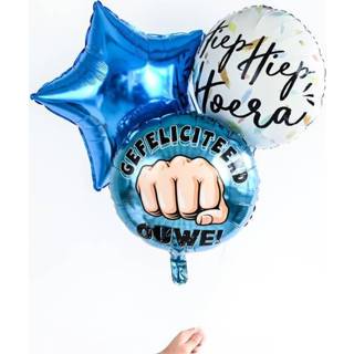 👉 Ster blauw Ballon Tros Gefeliciteerd Ouwe 8714572913836