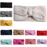 Haarband baby's meisjes Cute Baby Girl Headbands Knitted Newborn Bows Turban Head Warm Band Infant Toddler Hair Bebes Acessorios