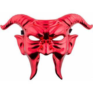 👉 Rode active Eng masker duivel met hoorntjes 8712364749526