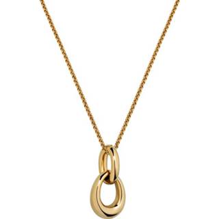 👉 Hals ketting active goudkleurig Collier met Dubbele Ring Hanger van M&M